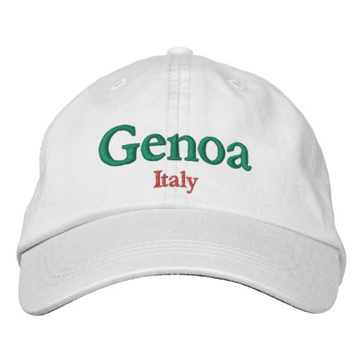 ジェノヴァ イタリア 市の誇り 刺繍入りキャップ (正面)