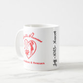 ジェフの私達のマスコット コーヒーマグカップ (正面左)