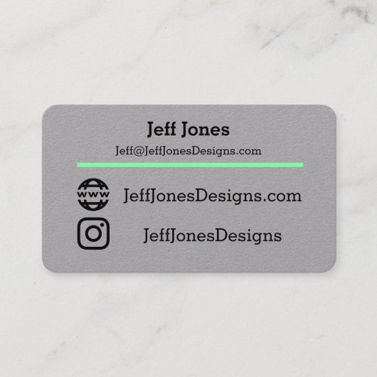 ジェフは新しい梳きます 名刺 (正面)