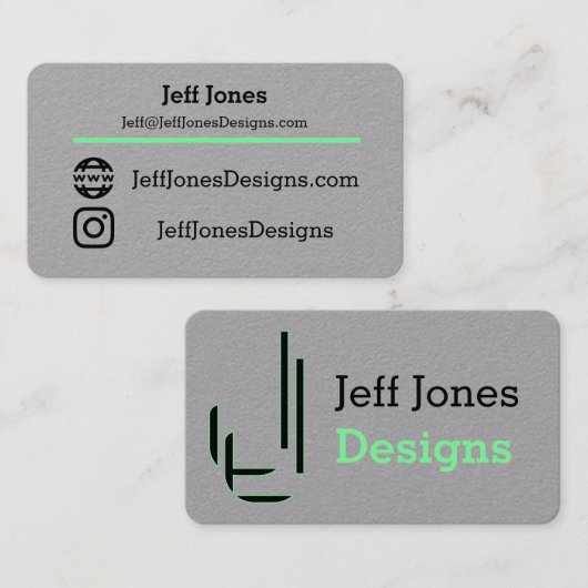 ジェフは新しい梳きます 名刺 (正面/裏面)