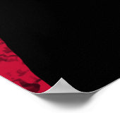 ジェファーソンとアメリカ国旗縁ど- ポスター (角)