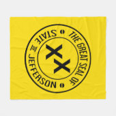 ジェファーソンのブランケットの素晴らしいシールの州 フリースブランケット (正面(横))