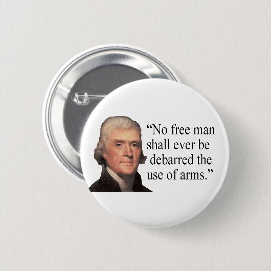 ジェファーソンの引用文ボタン 缶バッジ (正面&裏面)