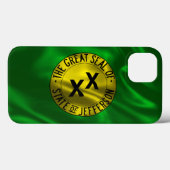 ジェファーソンの振る旗のiPhoneの場合の州 Case-Mate iPhoneケース (裏面 (横))