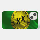 ジェファーソンの振る旗のiPhoneの場合の州 iPhoneケース (裏面横)
