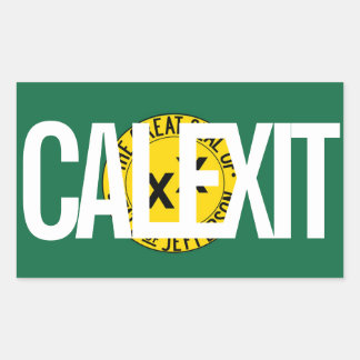 ジェファーソンのCALEXIT州 長方形シール
