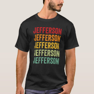 ジェファーソンカウンティニューヨークレインボー文字 Tシャツ
