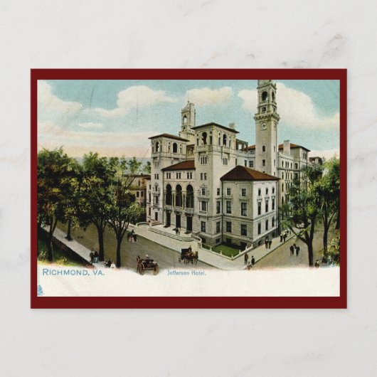 ジェファーソンホテルリッチモンドVAヴィンテージ ポストカード (正面)