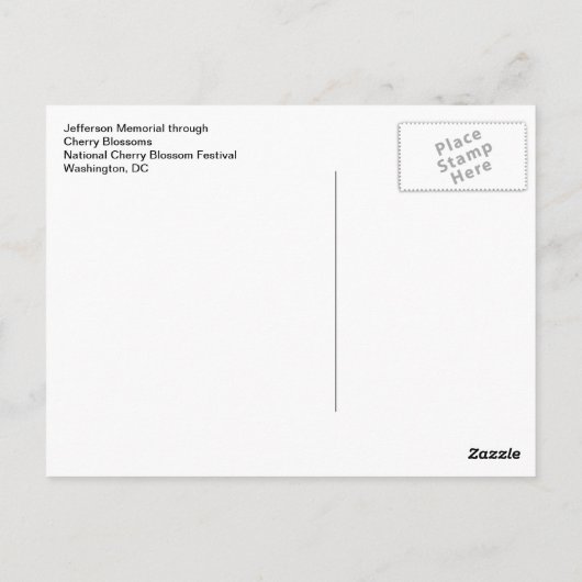 ジェファーソンメモリアルさくらんぼブロッサムフェスト ポストカード (裏面)