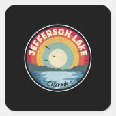 ジェファーソンレイクコロラドカラフルシーン スクエアシール (正面)