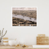 ジェファーソン市， MOパノラママップ – 1869 ポスター (キッチン)