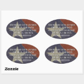 ジェファーソン引用文オンリバティ&ティラニー 楕円形シール (シート)