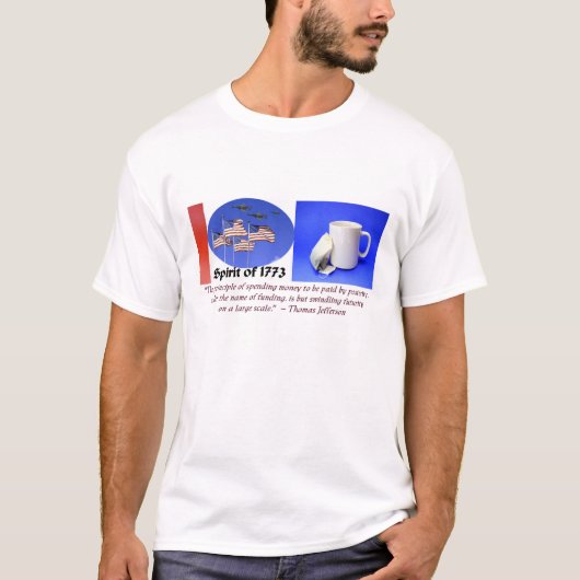 ジェファーソン引用文ティーパーティー Tシャツ (正面)