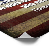 ジェファーソン引用文：民主主義は終わる… ポスター (角)