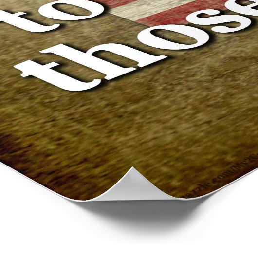 ジェファーソン引用文：民主主義は終わる… ポスター (角)