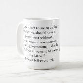 ジェファーソン新聞について コーヒーマグカップ (正面左)