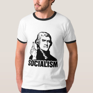 ジェファーソン社会主義のカスタマイズ可能なスローガンのTシャツ Tシャツ