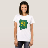 ジェファーソン第51の国家の州 Tシャツ (正面フル)