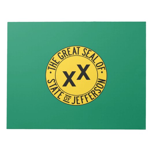 ジェファーソン米国提案州国旗 ノートパッド (正面)