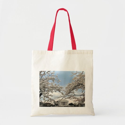 ジェファーソン記念のWashington D.C.の桜 トートバッグ (正面)