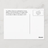 ジェファーソン記念館 ポストカード (裏面)