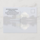 ジェファーソン記念館、潮溜まりの反射 ポストカード (裏面)