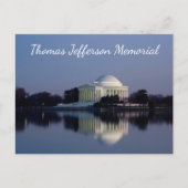 ジェファーソン記念館、潮溜まりの反射 ポストカード (正面)