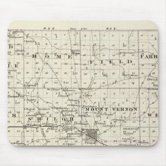 ジェファーソン郡の地図 マウスパッド (正面)