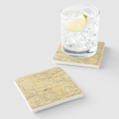 ジェファーソン郡、アイオワ州の地図 ストーンコースター (横)