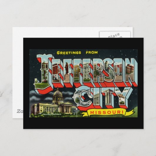 ジェファーソン・シティ・ミズーリからの挨拶 ポストカード (正面/裏面)