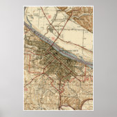 ジェファーソン・シティMOのヴィンテージの地図（1939年） ポスター (正面)