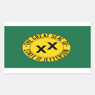 ジェファーソン・ステッカーの州（4枚） 長方形シール