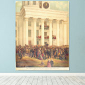 ジェファーソン・デイビス南北戦争の発足 キャンバスプリント (インサイチュ (ウッドフロア))