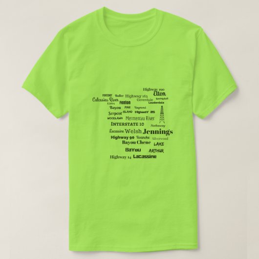 ジェファーソン・デイヴィスの教区のケージャンのルイジアナのTシャツ Tシャツ (デザイン正面)