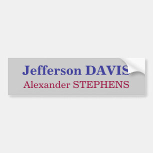 ジェファーソン・デイヴィス、アレキサンダーSTEPHENS バンパーステッカー