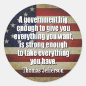 ジェファーソン：ビッグ・ガバメントが全てを取り仕切る… ラウンドシール (正面)