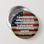ジェファーソン:ビッグ・ガバメントが全てを取り仕切る… 缶バッジ (正面&裏面)