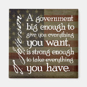 ジェファーソン：ビッグ・ガバメントに用心 マグネット (正面)