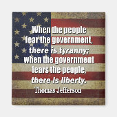 ジェファーソン:リバティ対ティラニー マグネット (正面)