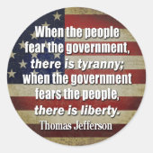 ジェファーソン:リバティ対ティラニー ラウンドシール (正面)