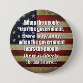 ジェファーソン:リバティ対ティラニー 缶バッジ (正面)