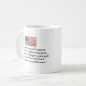 ジェファーソン:民主主義は消滅する… コーヒーマグカップ (正面左)