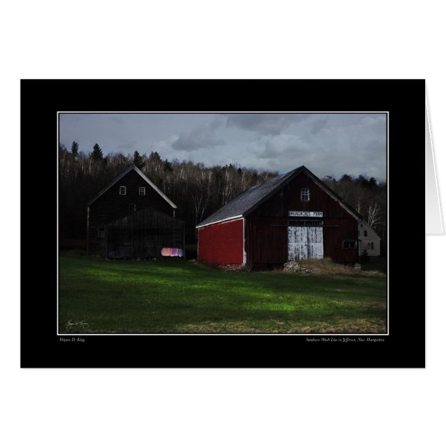 ジェファーソン、NHの日没の洗浄ライン (正面横)