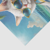 ジェフキックインバックホワイトキャットビーチ椅子 薄葉紙 (詳細)