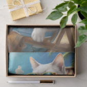 ジェフキックインバックホワイトキャットビーチ椅子 薄葉紙 (ギフト)