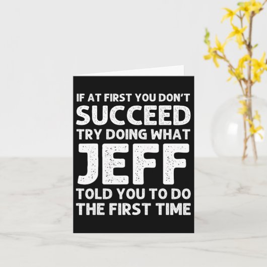 ジェフギフト名パーソナライズされた誕生日おもしろいChristm カード (黄色い花)