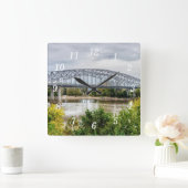 ジェフシティブリッジウォールクロック スクエア壁時計 (ホーム)