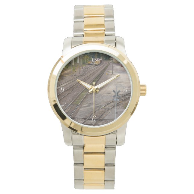 ジェフシティ鉄道線路 腕時計 (正面)