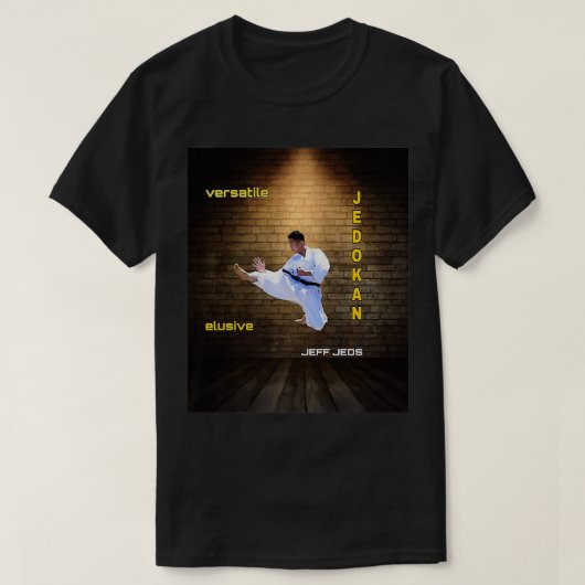 ジェフジェズジェドカンキック飛んでいるプレミアム Tシャツ (デザイン正面)