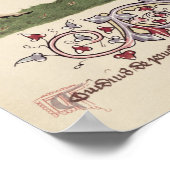 ジェフリー・チョーサーのファクシミリポートレート ポスター (角)